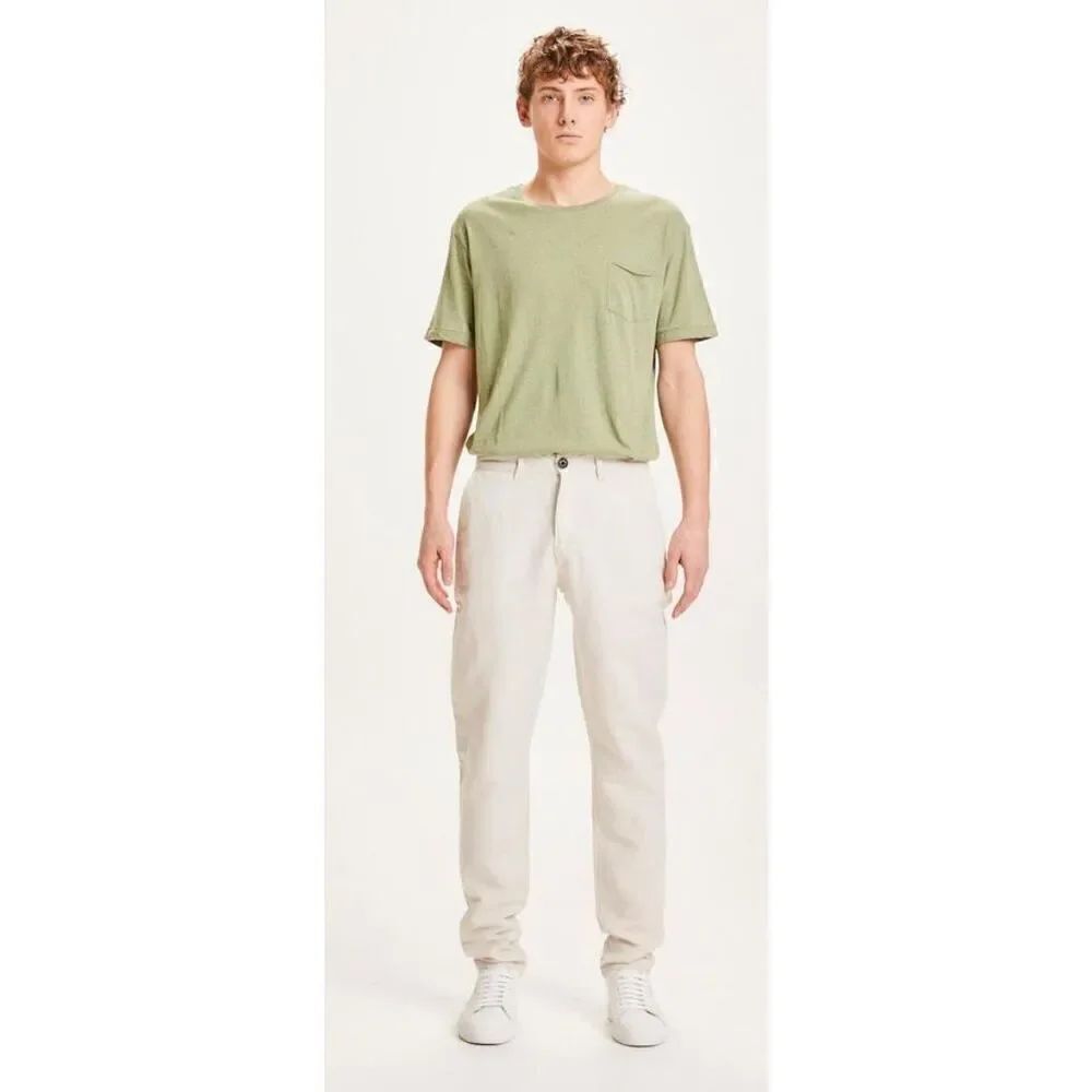 Knowledge Cotton Apparel Chuck Light Linen Pant in Off White NWT Size 34/XS